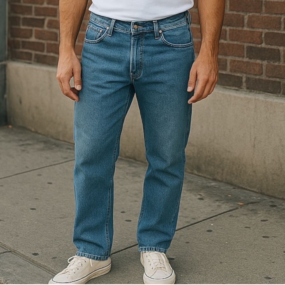 WRANGLER Men’s Jeans SZ 30x29 100% Cotton5 Pockets Relaxed Fit Straight Leg EUC - Picture 2 of 5